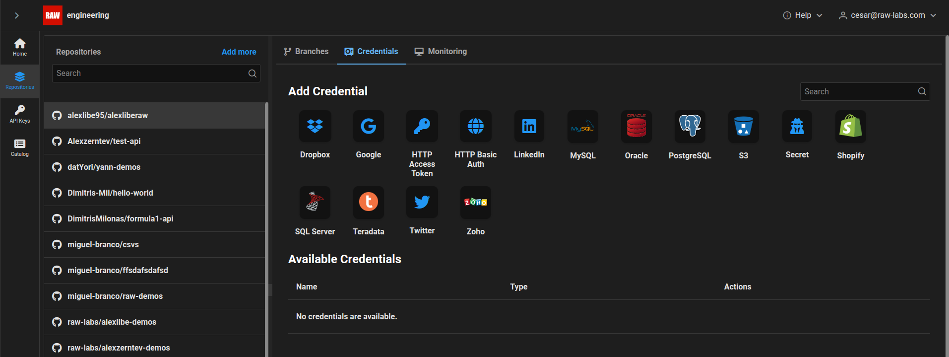 Credentials