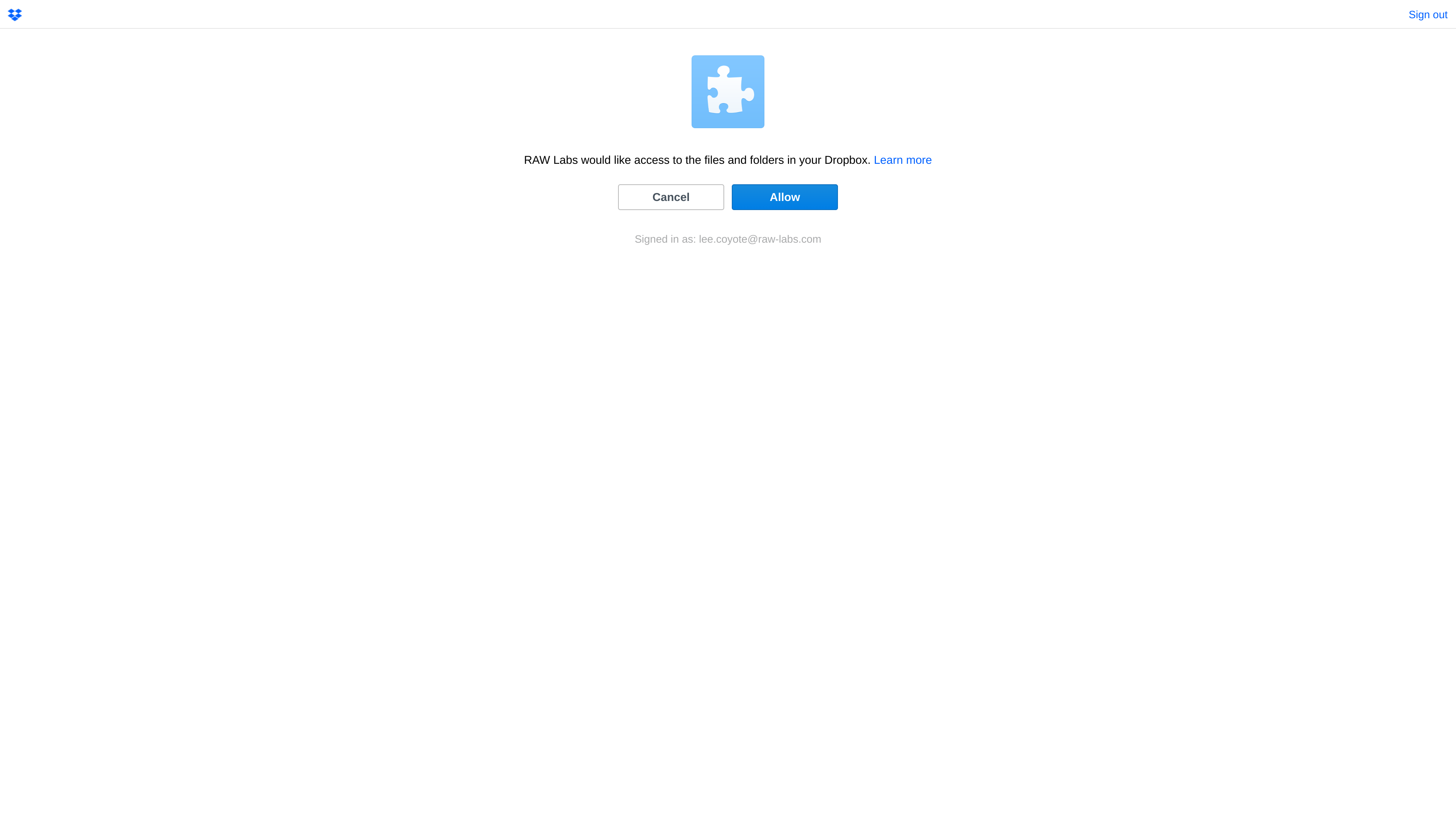 Dropbox Allow