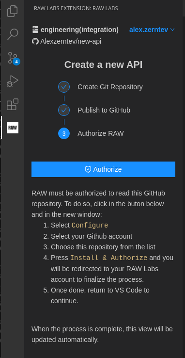 RAW Labs Not Authorized
