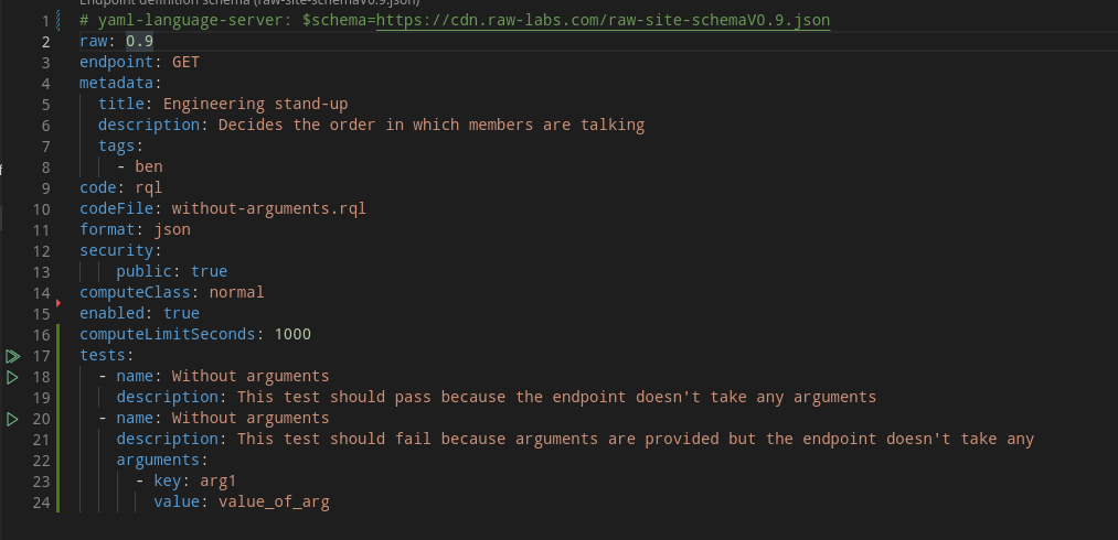 Running tests from inside the file