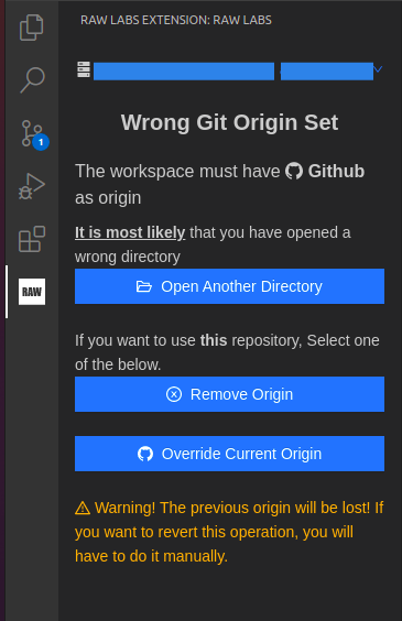 Wrong git origin
